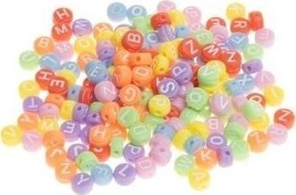 Picture of Koraliki akrylowe alfabet 4x7mm 20g