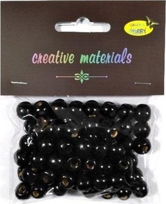 Picture of Koraliki drewniane czarne 10mm 25g