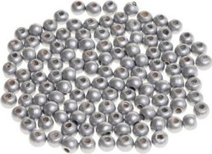 Picture of Koraliki drewniane do nawlekania srebrne 8mm 120sz