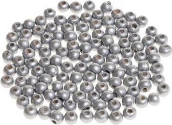 Picture of Koraliki drewniane do nawlekania srebrne 8mm 120sz