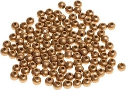 Picture of Koraliki drewniane do nawlekania zote 8mm 120szt