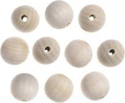 Attēls no Koraliki drewniane kulki 25mm 10szt