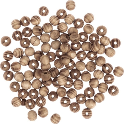 Attēls no Koraliki drewniane kulki sosnowe 10mm 100szt