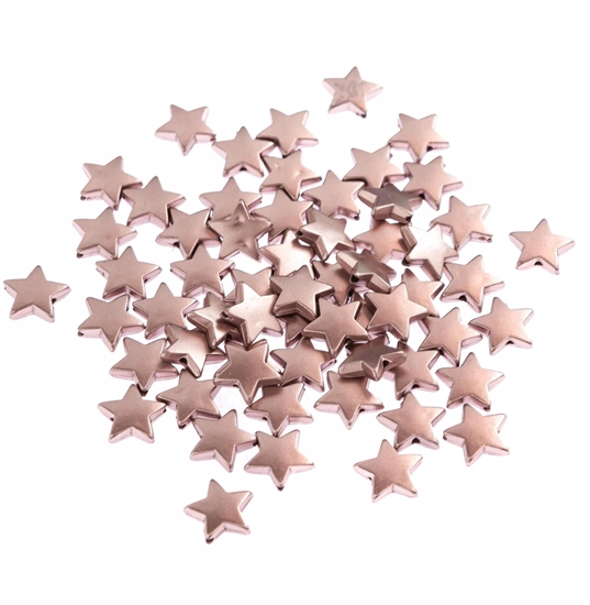 Picture of Koraliki gwiazdki 1,5cm róowe zoto 60szt