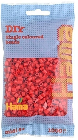 Picture of Koraliki Midi w woreczku 1000el czerwone