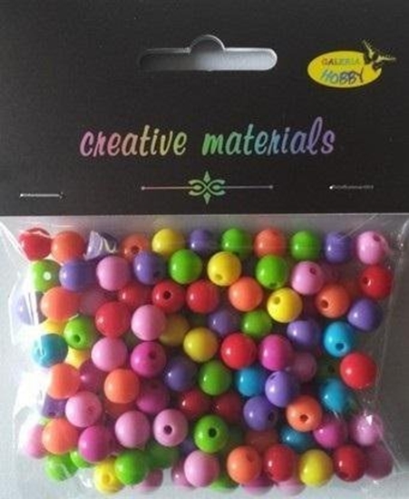 Picture of Koraliki okrge kolorowe 8mm ok 40g