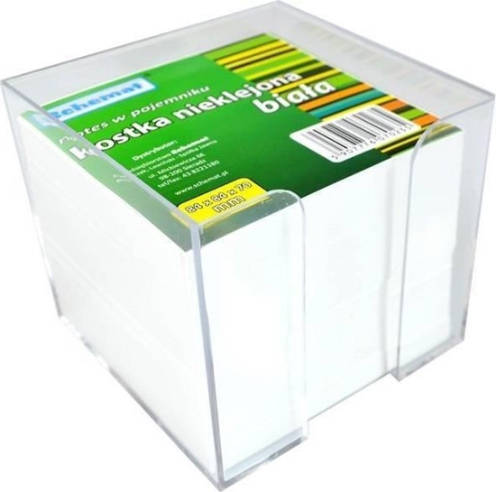 Изображение Kostka biaa 84x84x70mm w pojemniku nieklejona