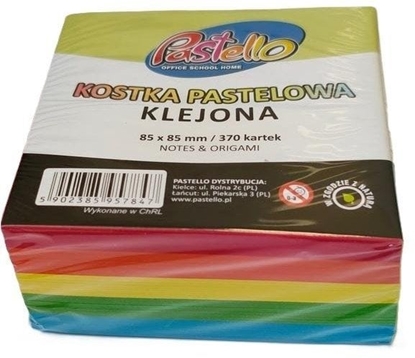 Attēls no Kostka klejona 85x85mm 370 kartek kolorowa