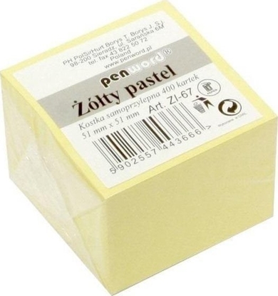 Изображение Kostka samoprzylepna pastel óty 51x51mm 400K