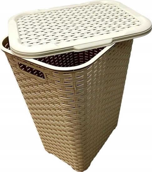 Picture of Kosz na biel.RATTAN 60l-beowy 435x337x602 mm