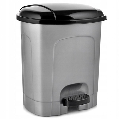 Attēls no Kosz Pojemnik na mieci Odpady Pojemny z Pedaem Plastikowy Szary ORION 50l