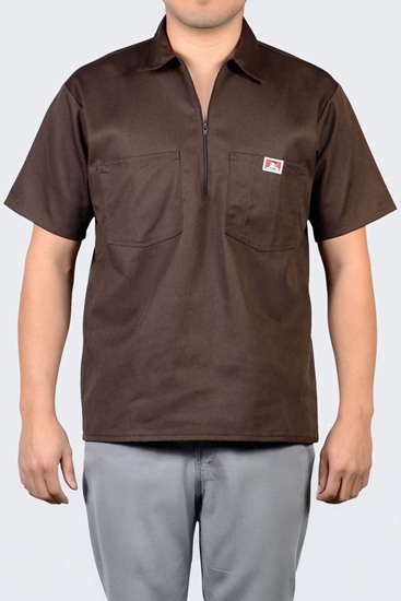 Picture of Koszula Ben Davis Solid 12 ZIP Dark Brown