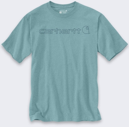 Attēls no Koszulka Carhartt Dearborn Relaxed Logo SummerBlue