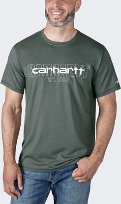 Attēls no Koszulka Carhartt Force Mid Logo Graphic Carbon