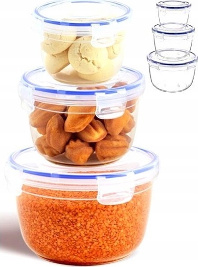 Picture of Kpl pojemników okrgych 3 cz. 625, 1200,2100 ml