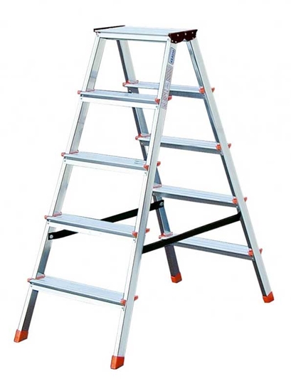 Изображение Krause Dopplo Drabina wolnostojca dwustronna aluminiowa 5 stopniowa (120410)