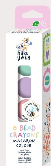 Picture of Kredki koralikowe - Pastelowe kolory 6 sztuk