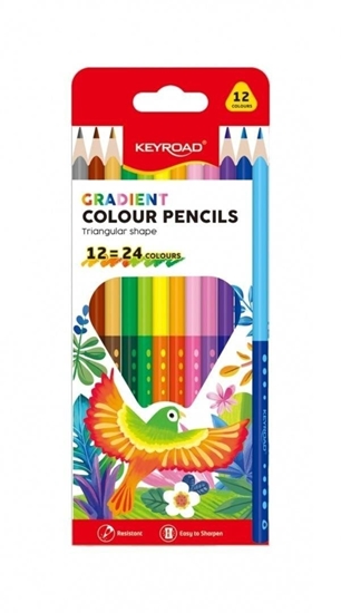 Picture of Kredki oówkowe gradientowe 12 kolorów