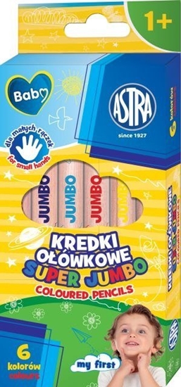 Picture of Kredki oówkowe okrge SUPER JUMBO ASTRA BABY - 6 kolorów