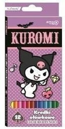 Picture of Kredki oówkowe trójktne Kuromi 12 kolorów