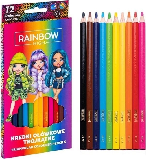 Picture of Kredki oówkowe trójktne Rainbow High 12kol ASTRA