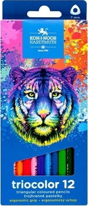 Attēls no Kredki Triocolor Tygrys 12 kolorów