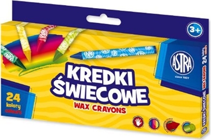 Picture of Kredki wiecowe okrge ASTRA - 24 kolory - 8/90 mm