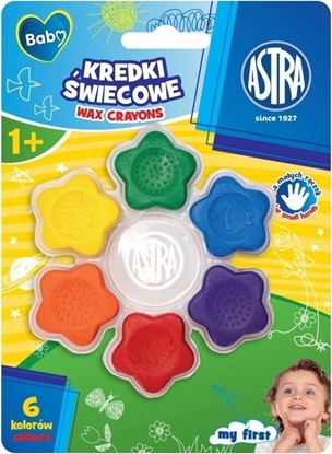 Attēls no Astra Kredki wiecowe w ksztacie gwiazdek 6 kolorów
