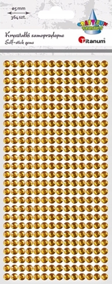 Attēls no Krysztaki samoprzylepne okrge 5mm 364szt zote