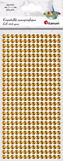 Picture of Krysztaki samoprzylepne okrge 5mm 364szt zote