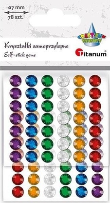 Изображение Krysztaki samoprzylepne okrge 7mm 78szt mix