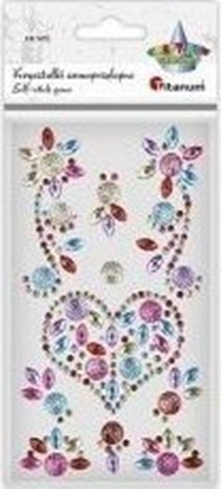 Изображение Krysztaki samoprzylepne serce mix 10szt