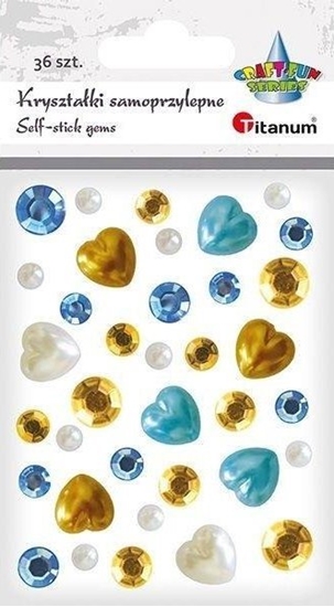 Изображение Krysztaki samoprzylepne zotoniebieskie serca 36