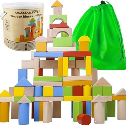 Picture of Kruzzel Klocki drewniane 100 szt. (22666)