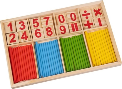 Attēls no Kruzzel Patyczki drewniane do nauki liczenia 22447