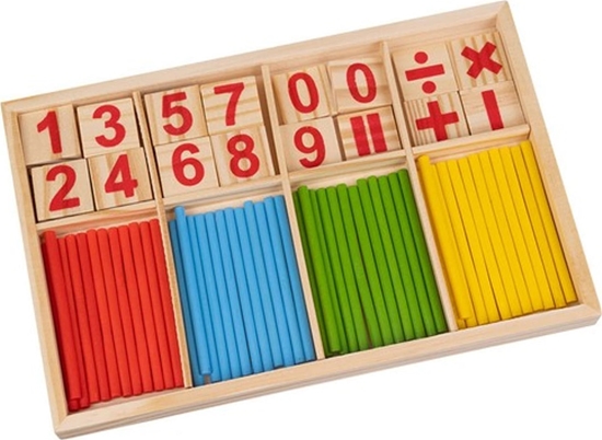 Picture of Kruzzel Patyczki drewniane do nauki liczenia 22447
