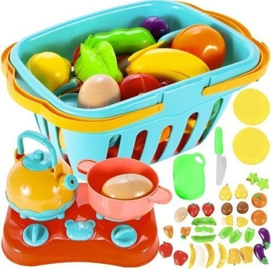 Picture of Kruzzel Warzywa i owoce do krojenia z koszyczkiem 22877