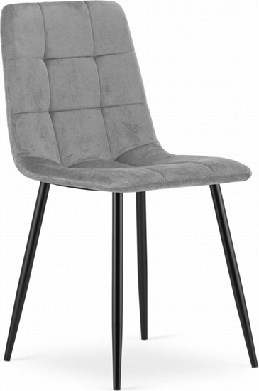 Picture of Krzeso KARA - jasny szary aksamit / nogi czarne x 1