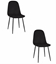 Picture of Krzeso tapicerowane COMO czarne aksamit 2 szt. loft nowoczesne
