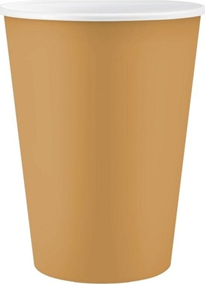 Attēls no Kubeczki pap. jednokolorowe zote 250ml 6szt