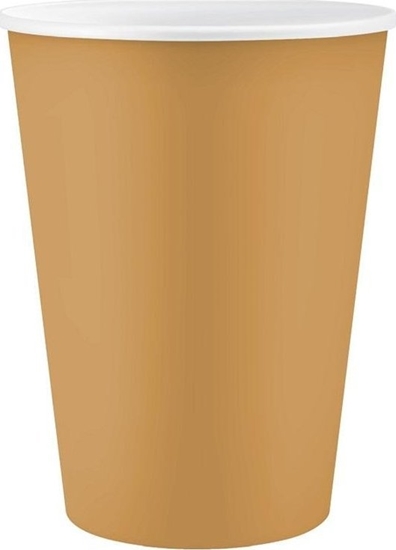 Picture of Kubeczki pap. jednokolorowe zote 250ml 6szt