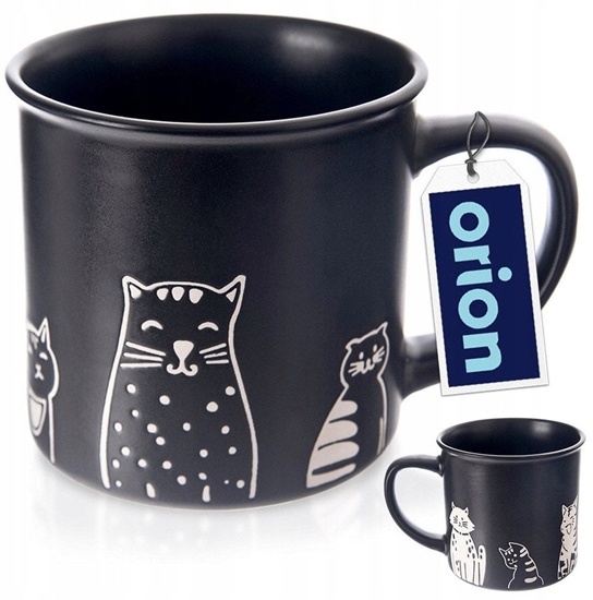 Picture of Kubek ceramiczny czarny koty 500 ml