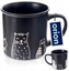 Attēls no Kubek ceramiczny czarny koty 500 ml