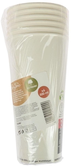 Изображение Kubki papierowe biae 500ml 6szt