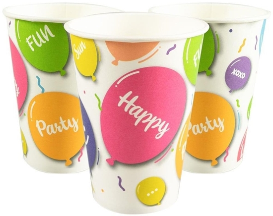 Изображение Kubki papierowe Happy Balloons! 8szt