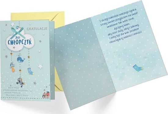 Изображение KUKARTKA Karnet B6 DK-743 Narodziny chopczyk