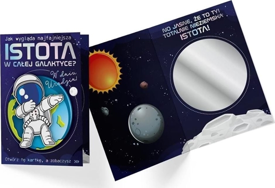 Изображение KUKARTKA Karnet B6 DK-850 Urodziny (kosmonauta, lusterko)