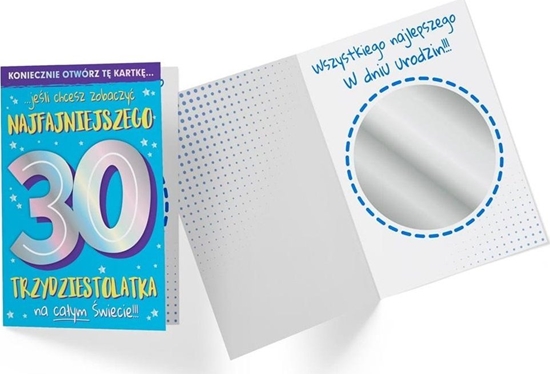 Изображение KUKARTKA Karnet B6 DK-922 Urodziny 30 lusterko