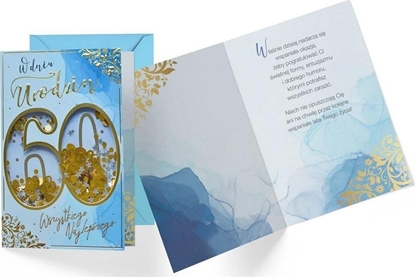 Изображение KUKARTKA Karnet B6 konfetti KNF-041 Urodziny 60 mskie