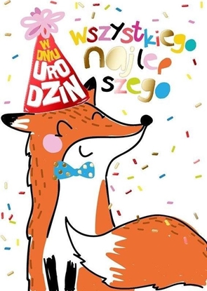 Attēls no KUKARTKA Karnet B6 PR-218 Urodziny lisek